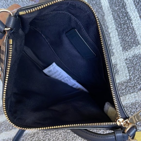 Coach Rowan File Bag With Garden Plaid Print - Picture 8 of 16